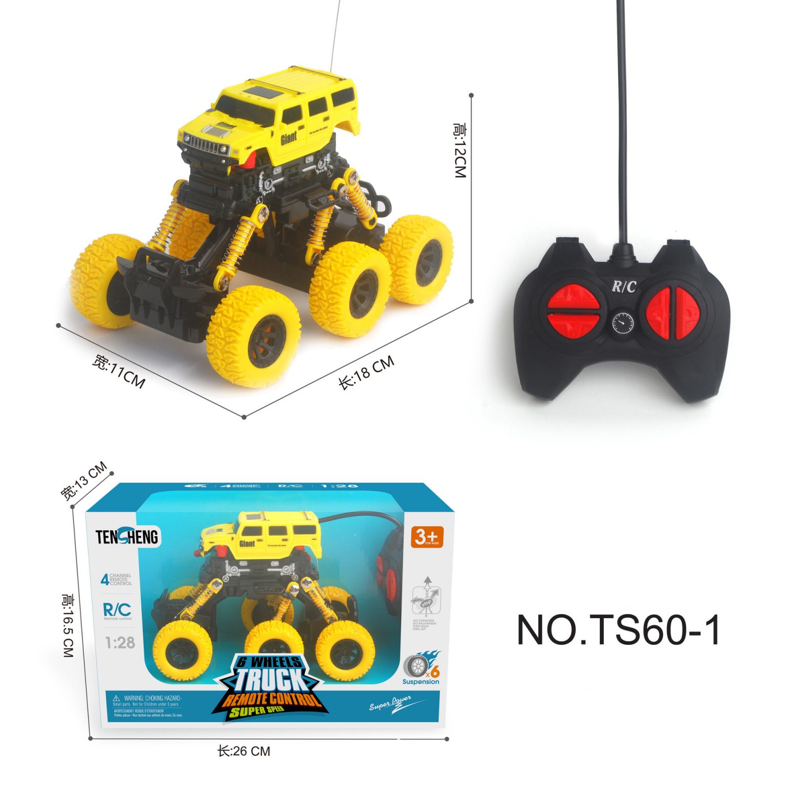 Enam Roda Off-Road Remote Control Model Mobil Pengisian Kecepatan